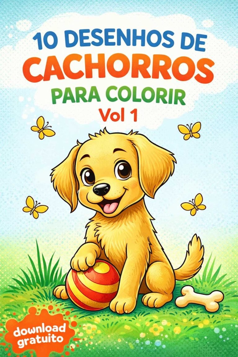 10 Desenhos de Cachorros Para Colorir Vol 01