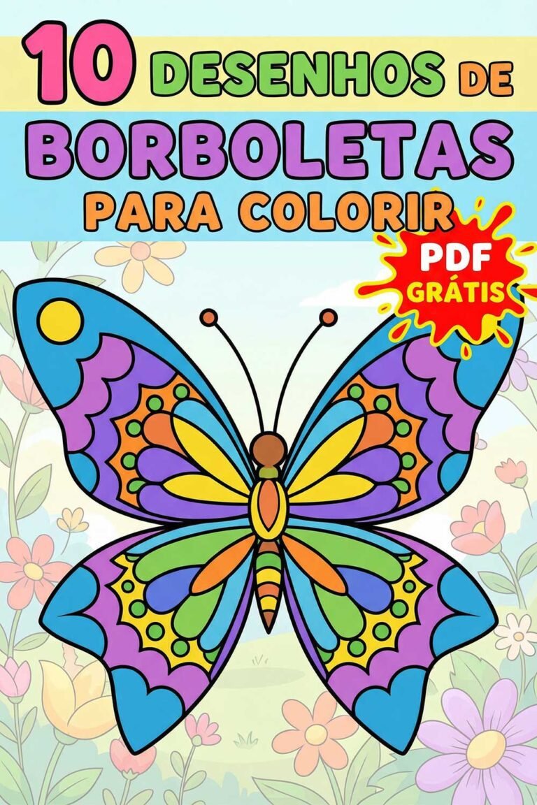 10 Desenhos de Borboletas Para Colorir