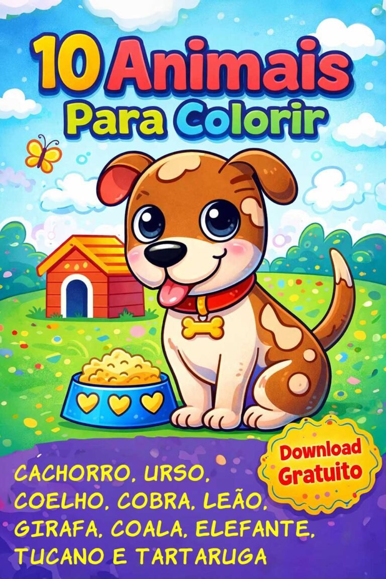 10 Desenhos de Animais Para Colorir Vol 01