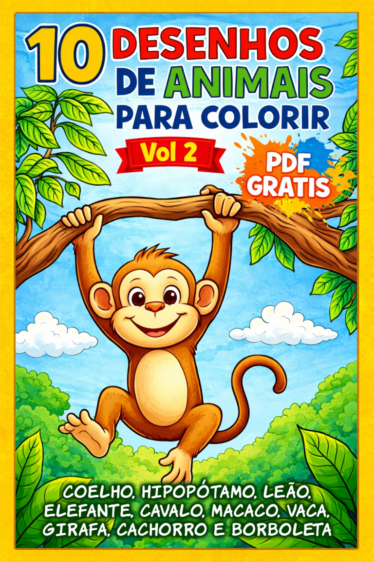 10 Desenhos de Animais Para Colorir Vol 02
